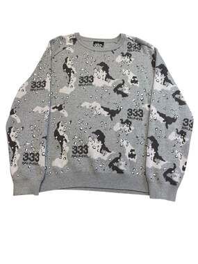 Half Evil 333 Heavyweight Camo Knitted Sweater